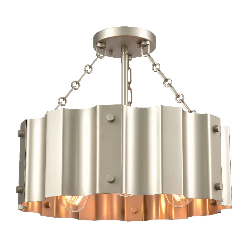 Track lighting for museums and galleriesClausten 17" Wide 3-Light Semi Flush Mount
