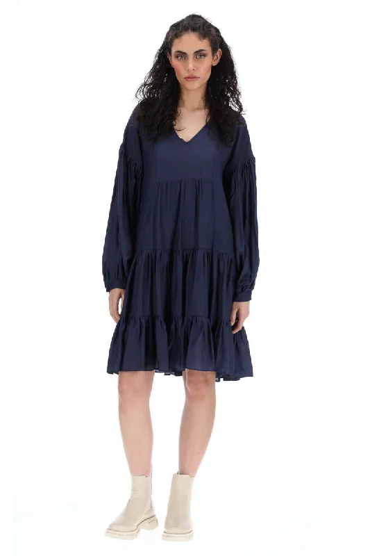 Aurelia Navy Dress