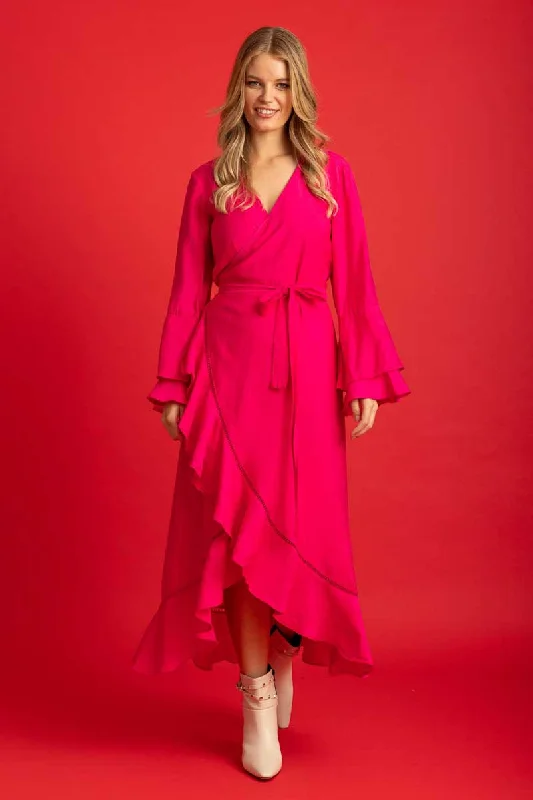 Bailey Wrap Dress Pink