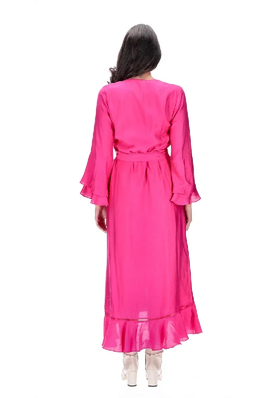 Bailey Wrap Dress Pink