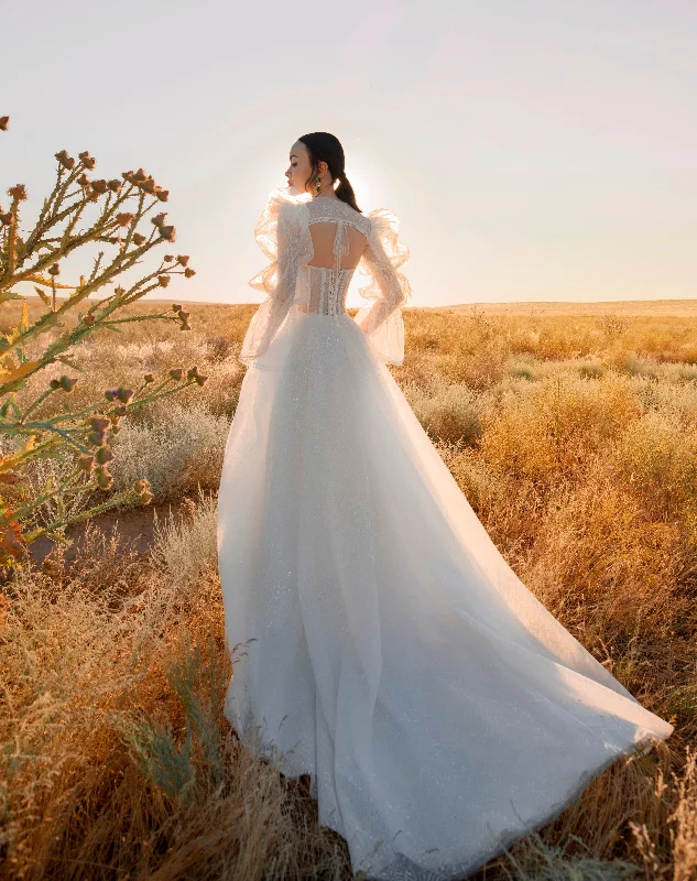 Corset Wedding Dress with Long Sleeve Bolero