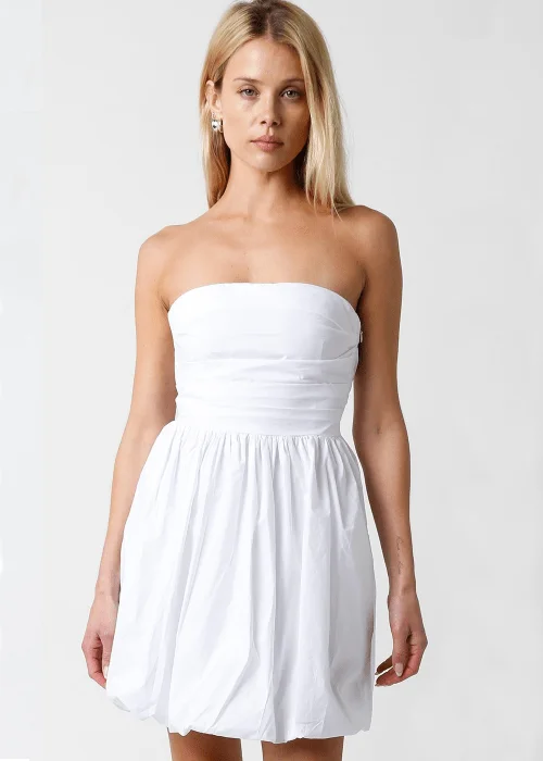 Pippa White Strapless Bubble Dress