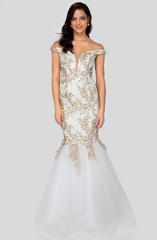 Terani Couture - 1911P8646 3D Vine Embellished Mermaid Gown