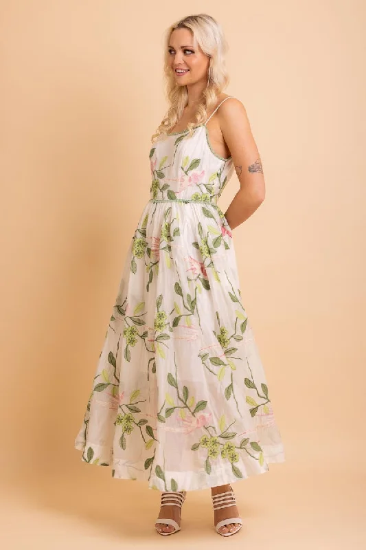 Tommie Midi Dress White Floral