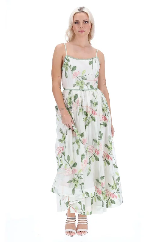 Tommie Midi Dress White Floral