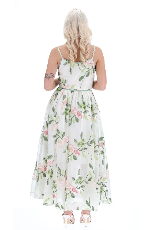 Tommie Midi Dress White Floral