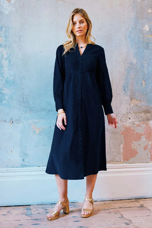 Trinity Corduroy Dress | Midnight