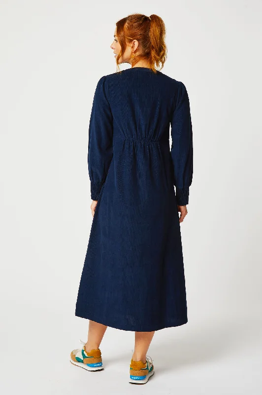 Trinity Corduroy Dress | Midnight