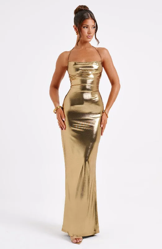 Talisa Maxi Dress - Gold