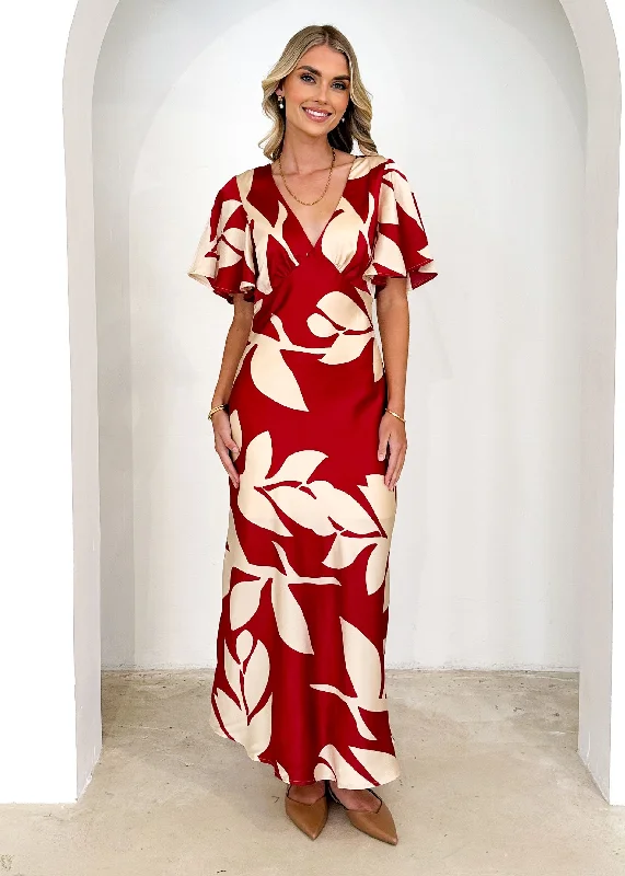 Mintoe Maxi Dress - Ruby Leaf