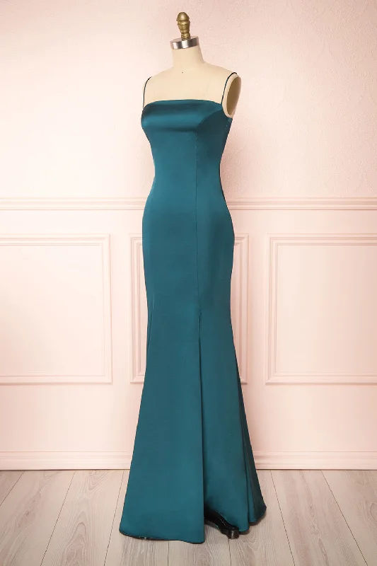 Naomie Emerald | Silky Mermaid Gown