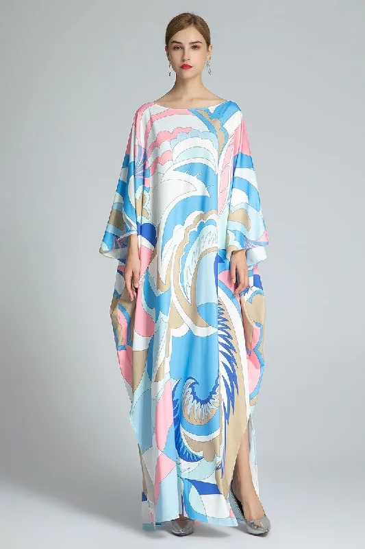 FashionSierra - Knitted Printed Elegant Long Robes