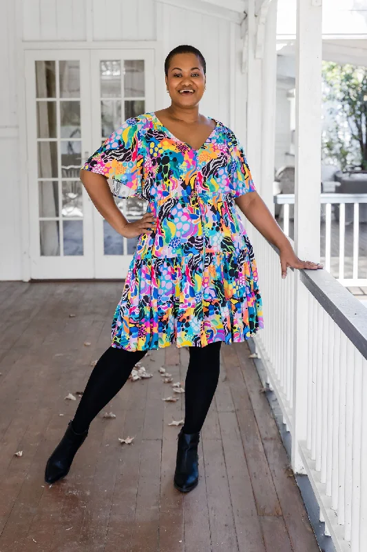 Charlie Dress in Electric Zee by Kasey Rainbow