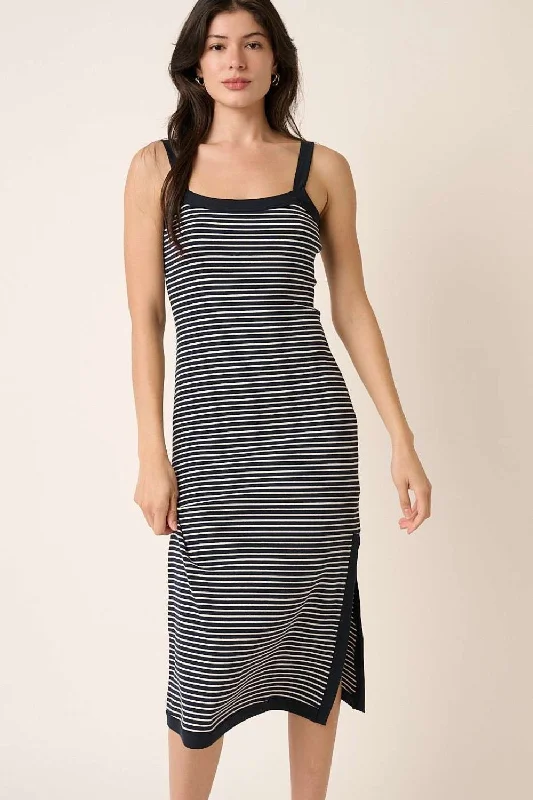 Contrast Striped Midi Cami Dress