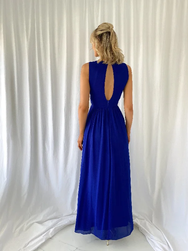 Edina Cut Out Maxi Dress - Royal Blue