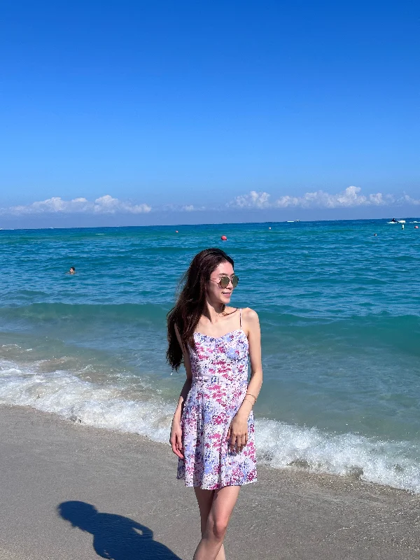 Lavender Floral Mini Dress