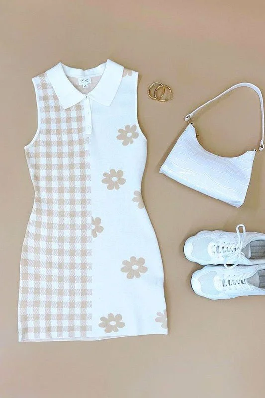 Floral Sleeveless Knit Dress