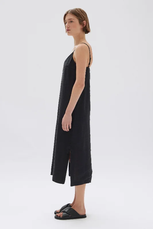 Vallory Linen Slip Dress